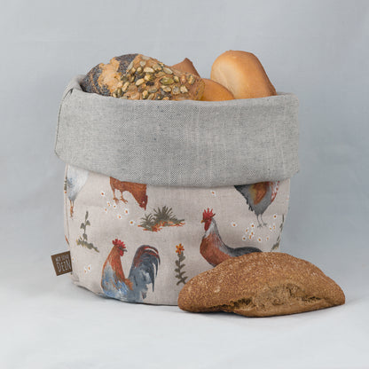 Bunbag Uhlenbusch, Hühnerdekor, beige braun