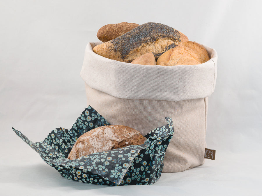Sparset 1: Bunbag „Natur“ umgekrempelt mit Brot im Bienenwachstuch