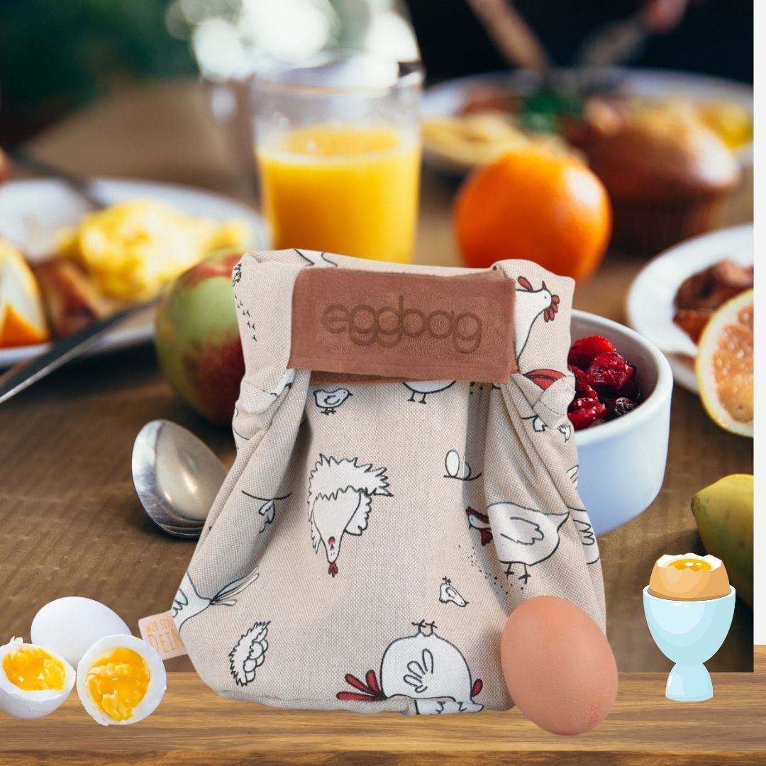 Eggbag Gallinas auf dem Frühstückstisch