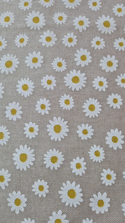Stoffmuster „Daisy“: weiße Gänseblümchen
